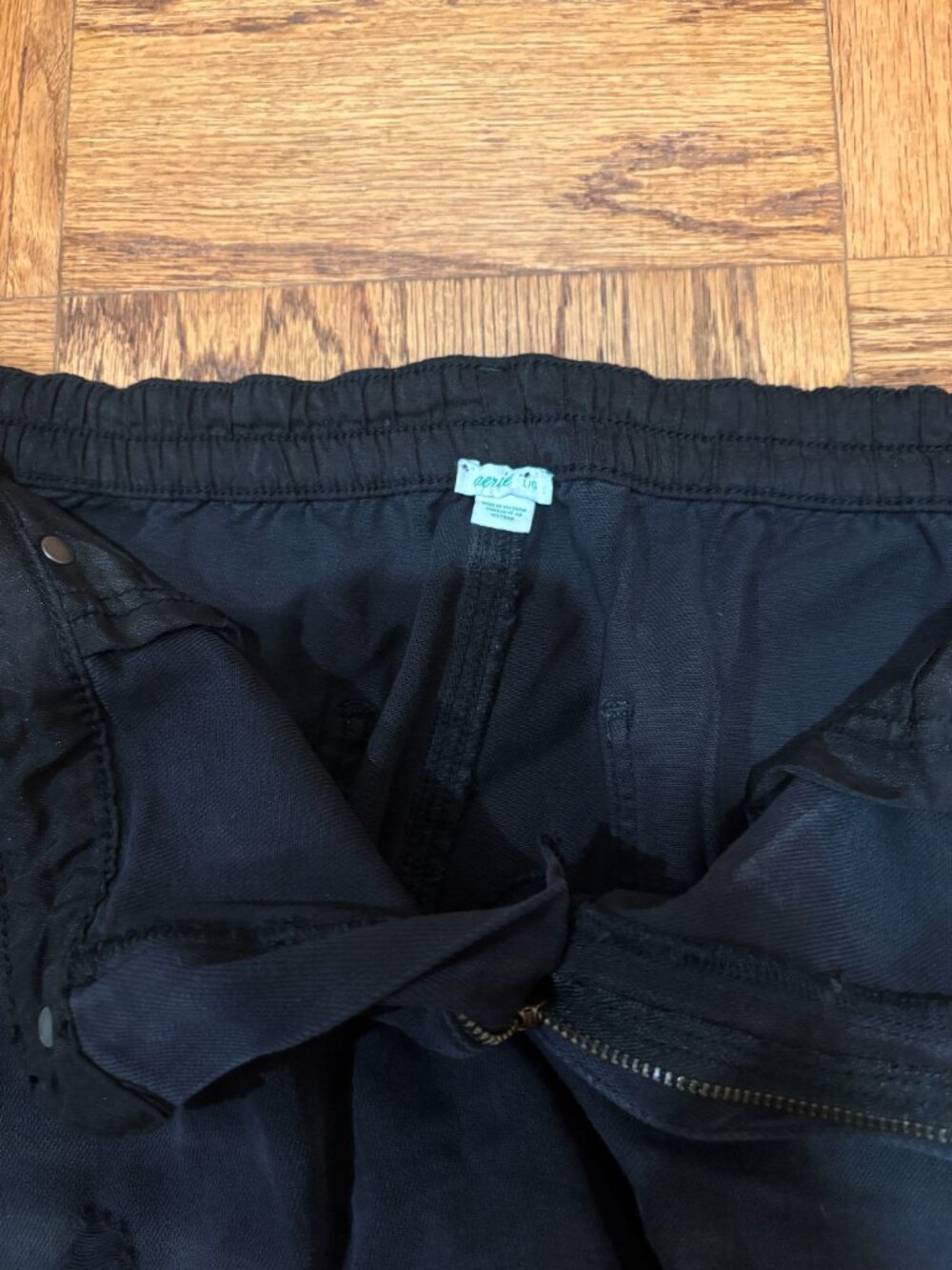 Aerie Daydream Denim Short Women's Black Large - Picture 4 of 4